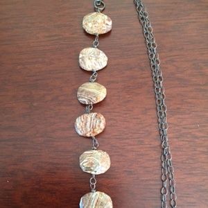 Elizabeth Parker-Banded Jasper 7 Stone Necklace